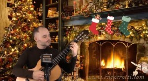 jingle bells, classical guitar and voice
