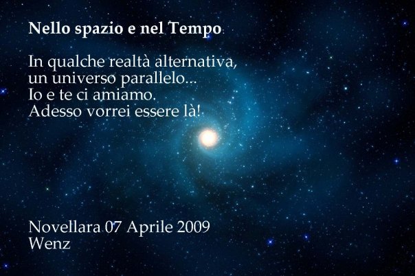 poesia Nello Spazio e nel Tempo, poesia di Enzo Crotti